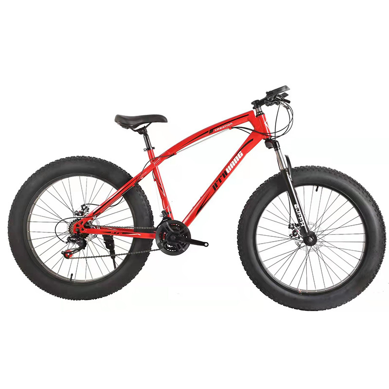 High carbon steel fat tire bike 26 inches 24 inches 20 inches fat bike 21 speed fat bicycle