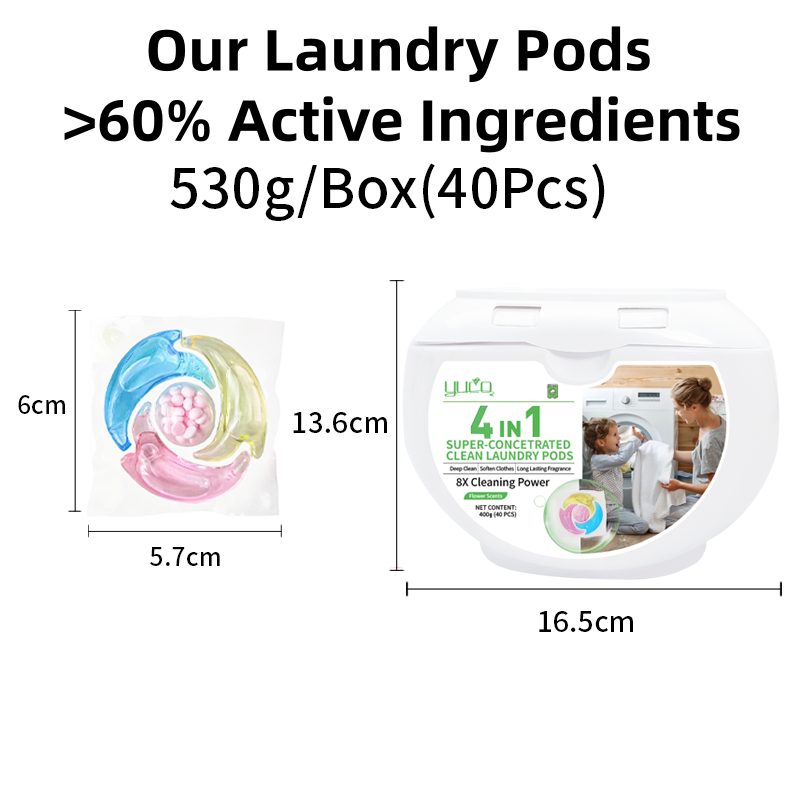 Laundry Washing Pods Manufacturer Remove Odor Anti Mite Laundry Capsule Stain Removal Laundry Pods 4 in 1