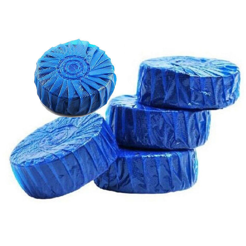 Custom Blue Toilet Bowl Cleaner Tablets Deodorizer Air Freshener Blue Bubbles Solid Block Toilet Cleaning Tablet