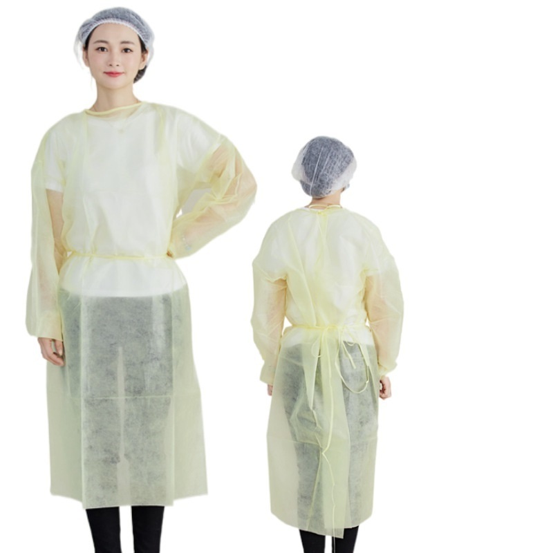 Disposable green isolation gown fabric isolation gown gsm isolation gown