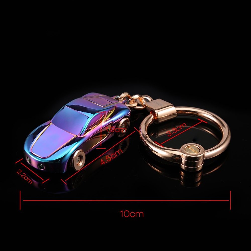 Creative Key Chain Car Keychain Flashlight with LED Lights fashion gift female cute couple key pendant car keychain