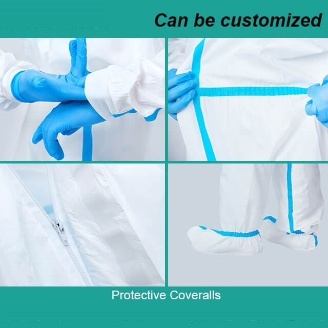 Microporous Coveralls disposable Overalls Isolation Suit Protective Cloth Medical Coverall Disposable hazmat suit