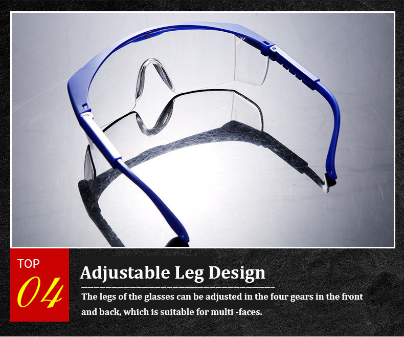 Wholesale Adjustable Temples Length CE EN166 Fashionable Eye Protection Popular Industrial Safety Glasses Eyewear