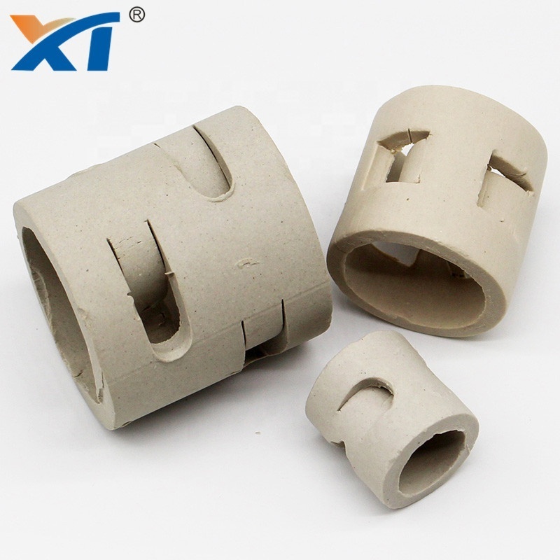 heat resistance ceramic pall ring 16mm 25mm 38mm 50mm for coal gas industry