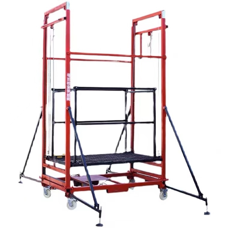 Electric lifting scaffolding remote control mobile climbing platform decoration construction indoor freight lift lift