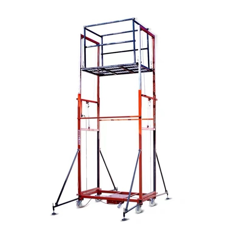 Electric lifting scaffolding remote control mobile climbing platform decoration construction indoor freight lift lift