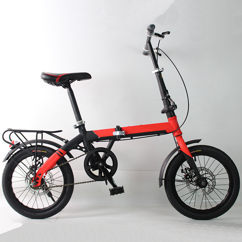 14 16 Inch Rim Wheel Cycle Titanium Frame Folding Bike For Adult Cheap Mother Baby Foldable Bicycle For Pakistan With Lock 120cm