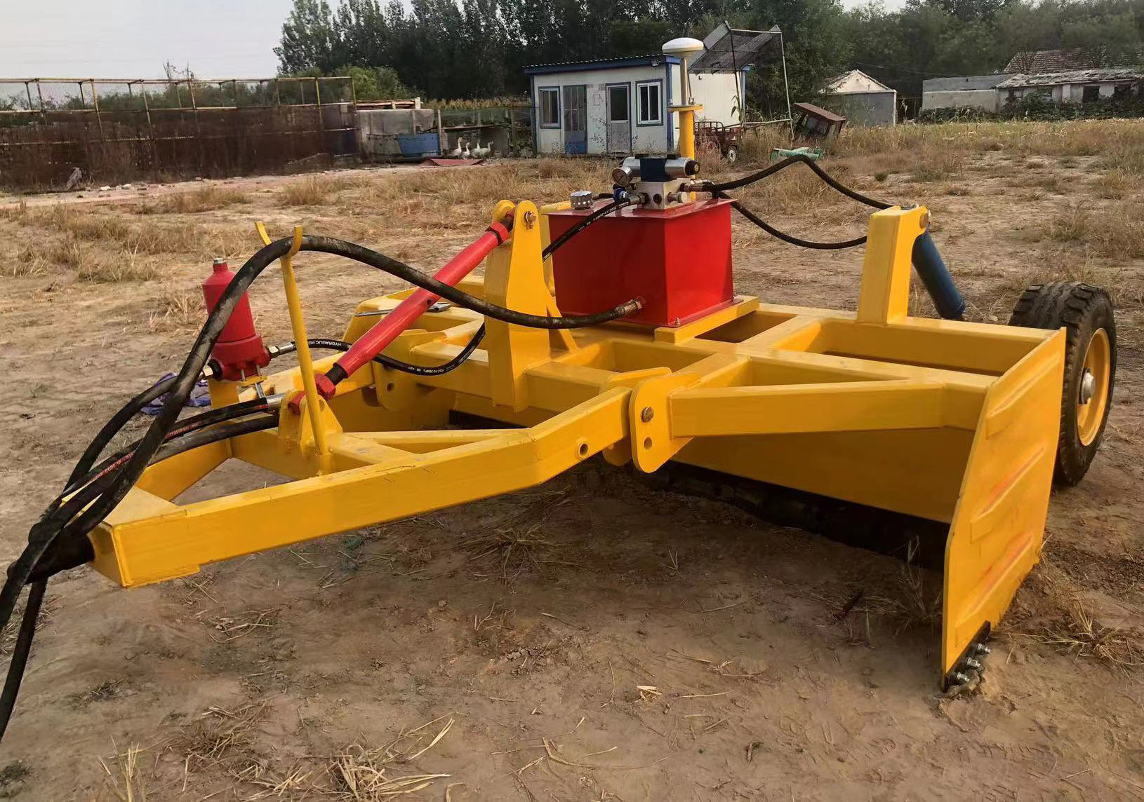 Agricultural machinery tractor traction type 3m telescopic 4m laser grader farmland leveling machine dry land reclamation