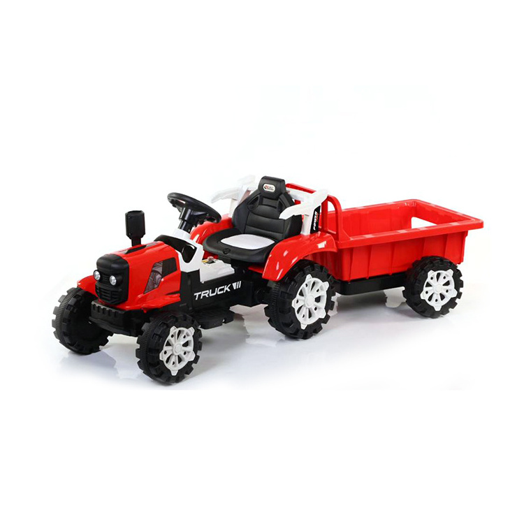 Kids engineering electric ride on toy truck with bucket