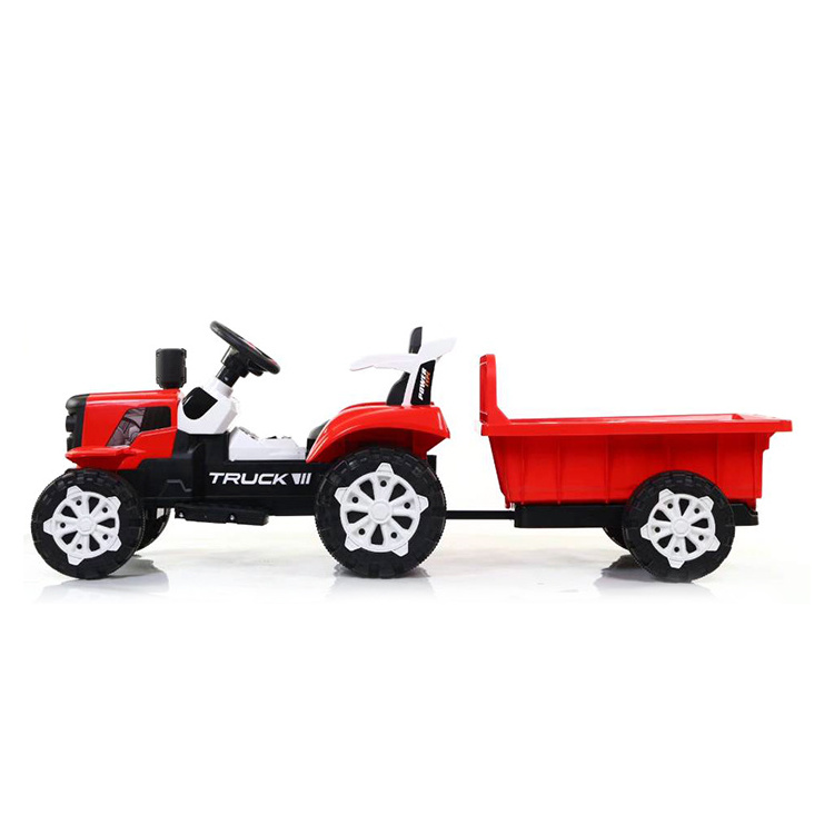 Kids engineering electric ride on toy truck with bucket