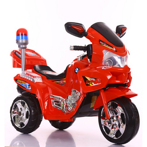 Electric toy motorcycle, single electric double drive with music early education function