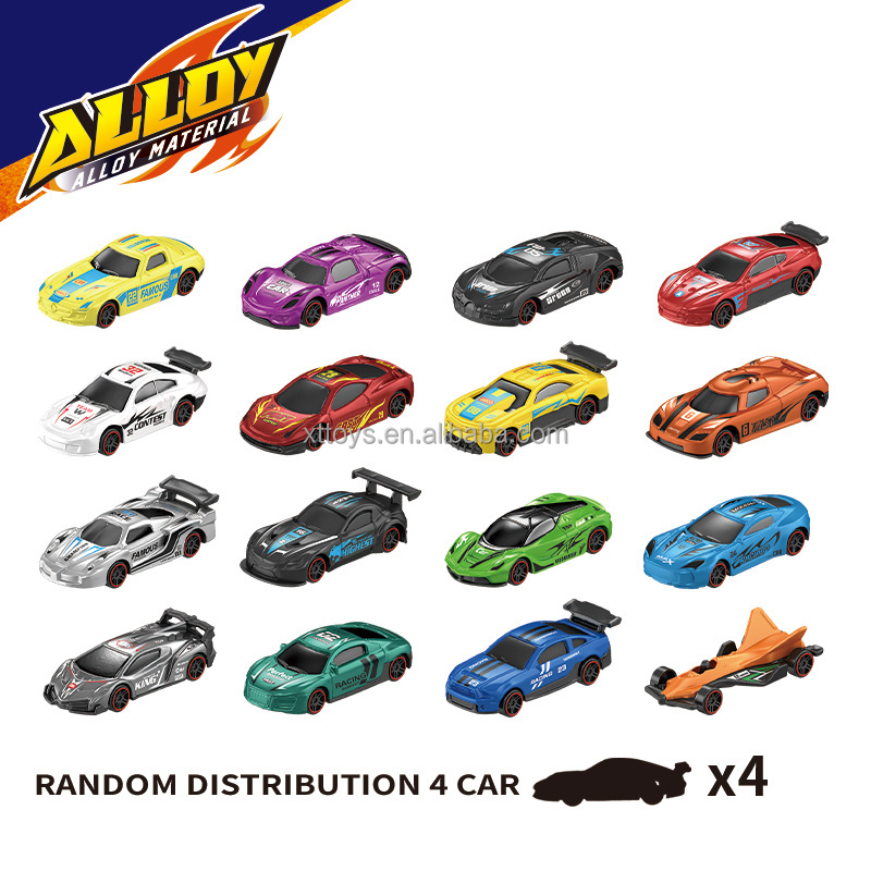 2024 Best-selling mini sliding alloy car Sports car 1:64 scale cast toy for boys learning to walk as a birthday present