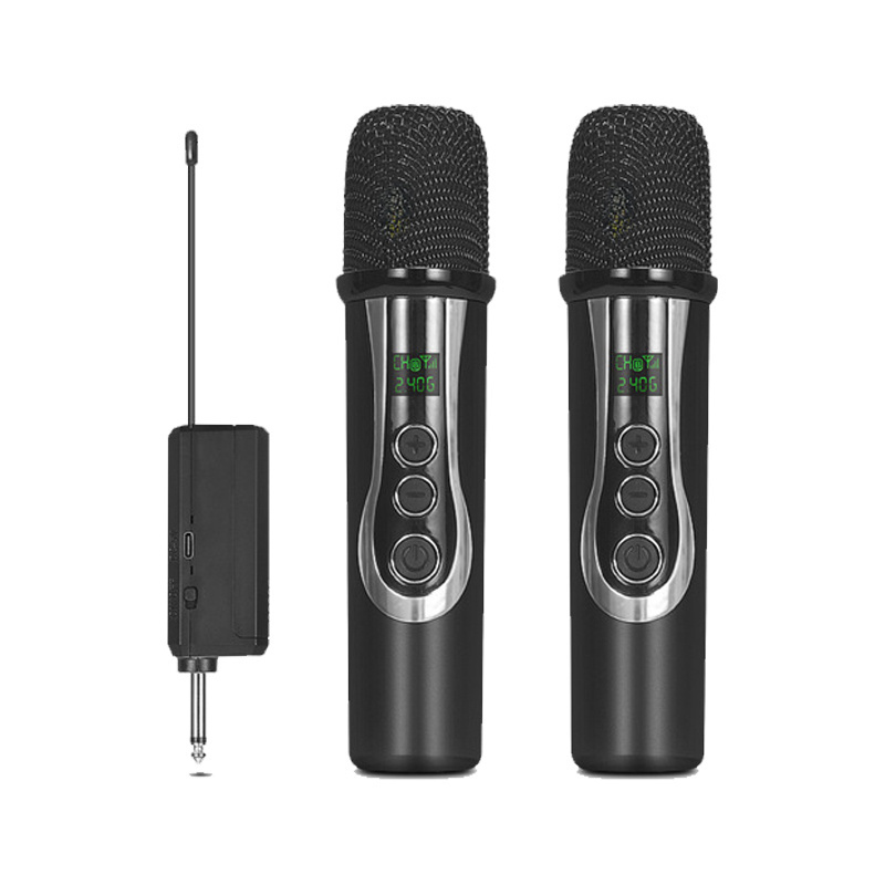 Xtuga E-109 New Design 2.4GMHz 3.5mm 6.35mm Receiver Portable Karaoke Speaker Wireless Mini Handheld Microphone