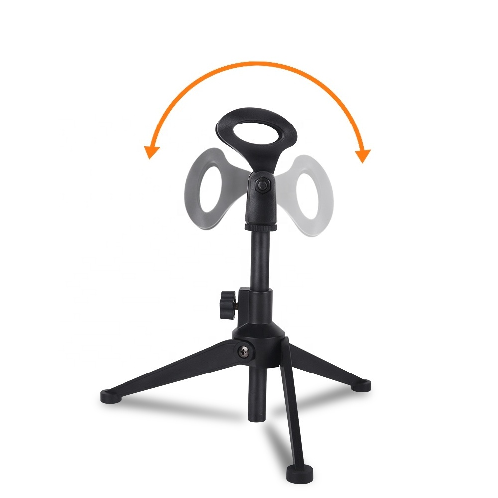 Lightweight and portable mic desktop stand microphone table tripod stand