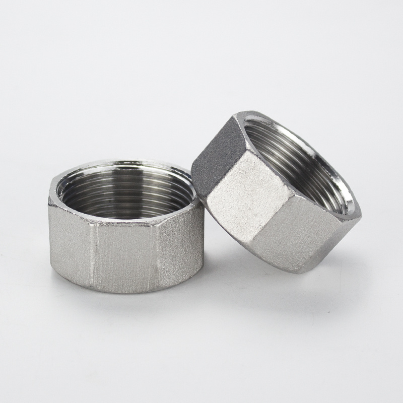 Stainless Steel Hexagonal Pipe Caps Female Threaded Connection Water Pipe Caps Plugs Heads