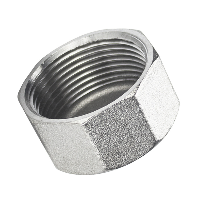 Stainless Steel Hexagonal Pipe Caps Female Threaded Connection Water Pipe Caps Plugs Heads