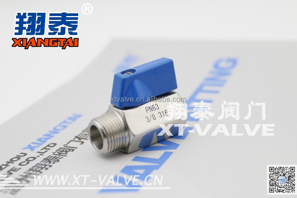 Stainless Steel 316 Mini Ball Valve Male/Female Thread PN63 PN10 NPT BSP