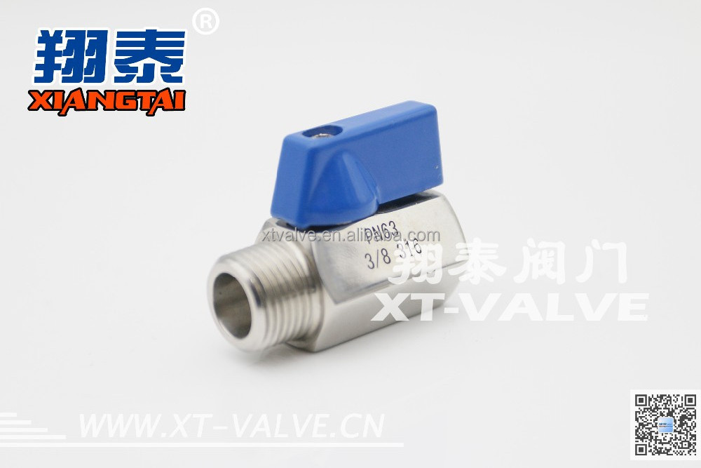 Stainless Steel 316 Mini Ball Valve Male/Female Thread PN63 PN10 NPT BSP