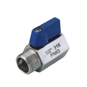 Stainless Steel 316 Mini Ball Valve Male/Female Thread PN63 PN10 NPT BSP