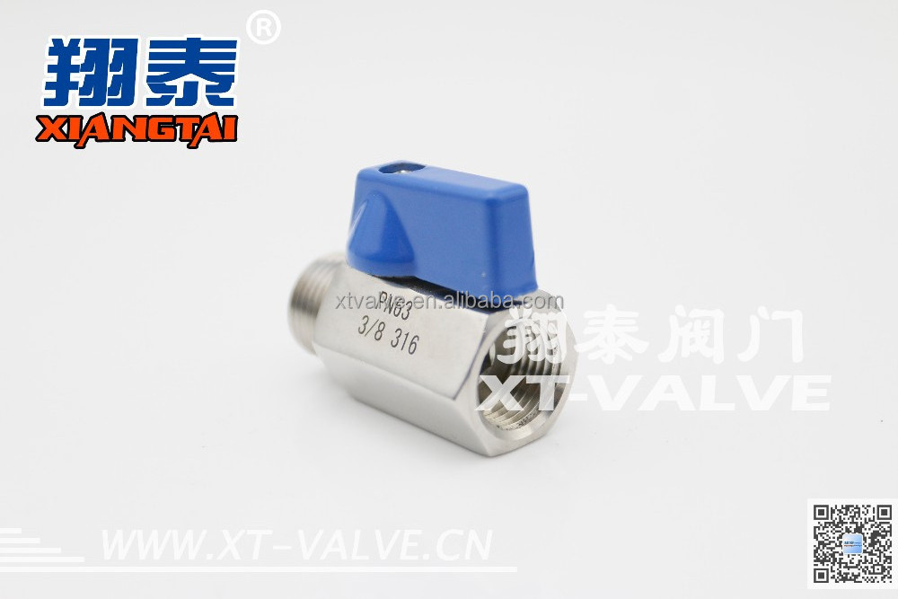 Stainless Steel 316 Mini Ball Valve Male/Female Thread PN63 PN10 NPT BSP