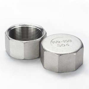 Stainless Steel Hexagonal Pipe Caps Female Threaded Connection Water Pipe Caps Plugs Heads