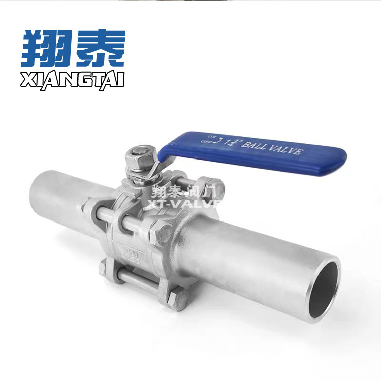 304 316 Stainless Steels Extended Welded Valves Extended Pipe Control Ball Valves