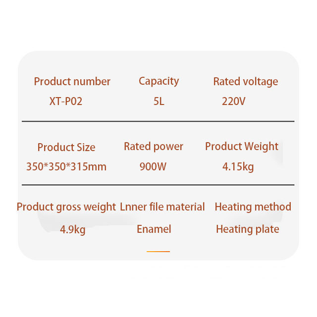 Electric Pressure Cooker 5L Large Capacity Smart Reservation Multifunctional Rice Cooker