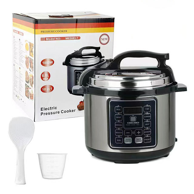 Stainless steel shell non-stick aluminum liner rice cooker 5L digital pressure cooker multi-function cooker