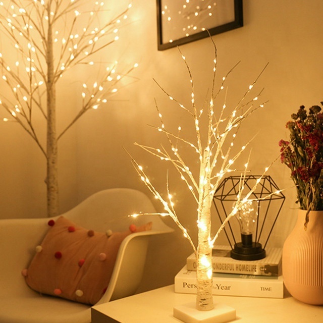 Led White Decorative Birch Grove Artificial Tree Lights White Twig Tree Christmas Tree Lights About 60Cm 120Cm 150Cm 180Cm