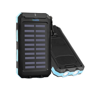 Solar Power Bank Dual Usb Power Bank 8000mAh Waterproof Battery Charger Portable Power Banks Solar Panel With Led Light