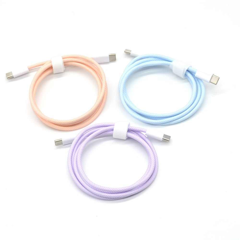 Double typc C data cable 20W Fast charging Length 1m1.5m 2m  Nylon braided wire body