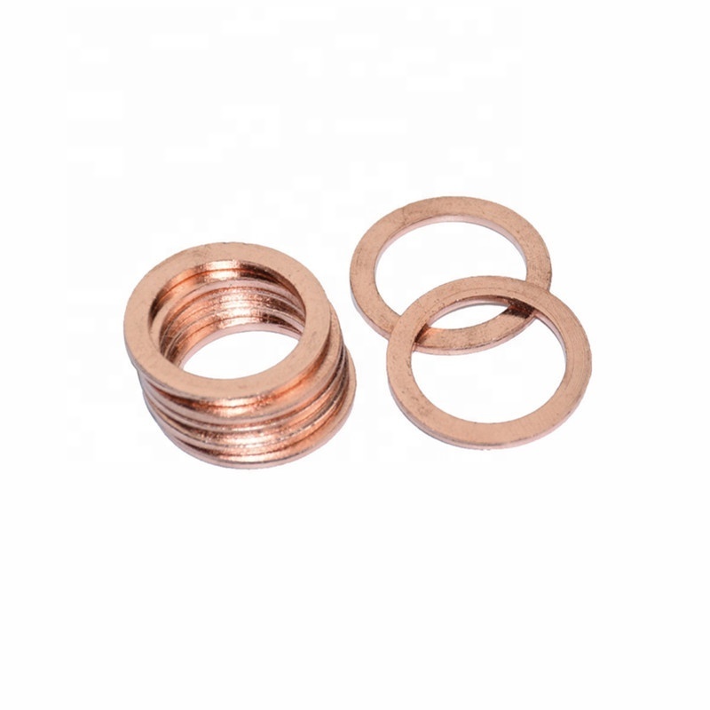 Copper Flat Ring Oil Drain Plug Crush Washer Gaskets Thick 1mm Various Sizes