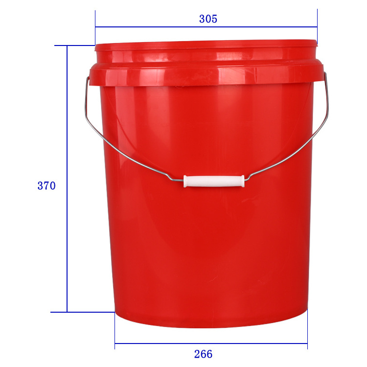 Hot Sale! 20L Food Grade 5 Gallon plastic buckets with handle and lid plastic pail