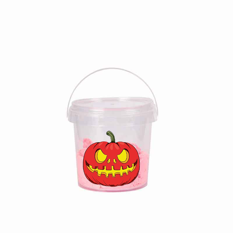 Clear Plastic Bucket For Cookies With Lid Handle Food Grade Candy Plastic Bucket For Ice Cream Plastic bucket