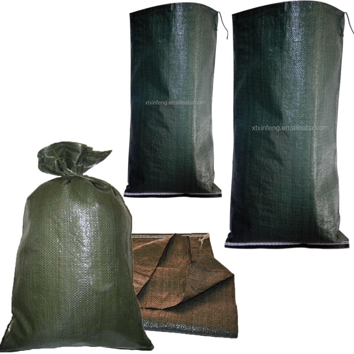 Windproof Sandbag Woven Polypropylene Sack With Solid Tie Outdoor Camping Canopy Weights Umbrella Base Sand Bag