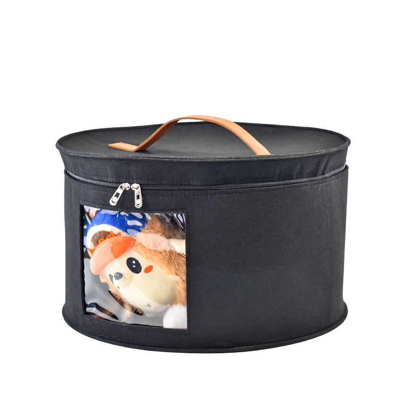 Foldable Felt Hat Storage Bag with Dust-proof Lid Large Hat Storage Box