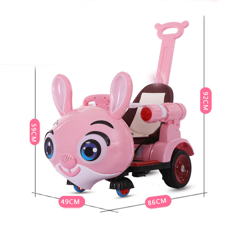 pink and green two colours toddler toy cute electric cars for kids LED headlights 12V battery