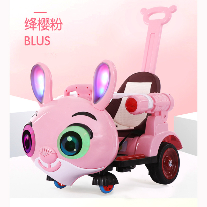 pink and green two colours toddler toy cute electric cars for kids LED headlights 12V battery