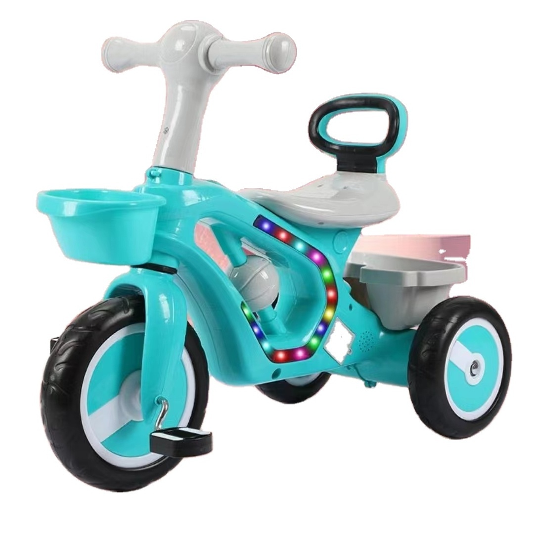 New 3 Wheel Baby Tricycle Children Bicycle Child'S Tricycle With Light