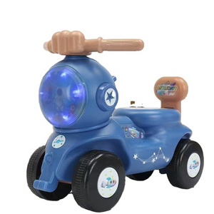 New Baby Scooter Four-wheeler Leather Seat Cute Shape Balance Car for Kids Gifts