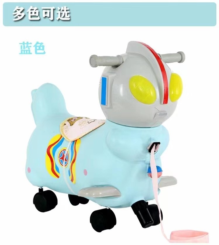 New Baby Scooter Four-wheeler Leather Seat Cute Shape Balance Car for Kids Gifts