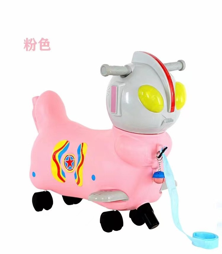 New Baby Scooter Four-wheeler Leather Seat Cute Shape Balance Car for Kids Gifts