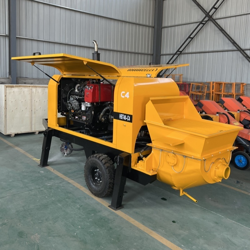 CE Diesel Engine Mini Small Truck Concrete Pump Machine Concrete Mixer with Pump