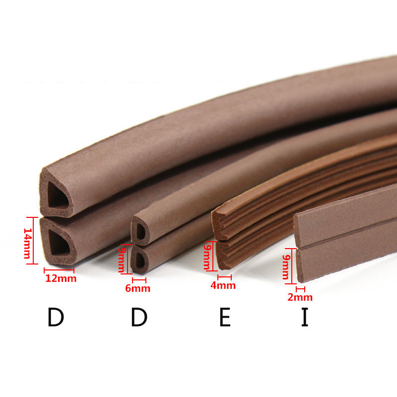 Epdm Sponge Foam E/P/D Shape Self-Adhesive Rubber Seal Strip For Door And Window