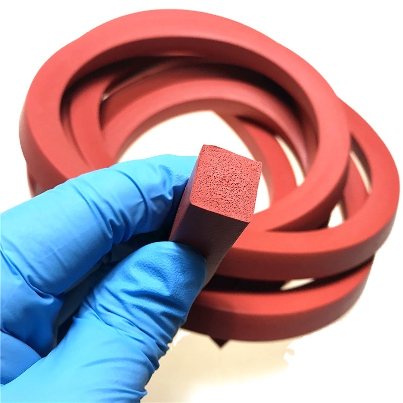 Extruded High Temperature Resistant Rubber Square Silicone EPDM Rubber Foam Sponge Door Gasket Sealing Strip