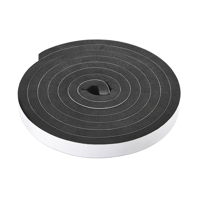 Self-adhesive sponge black EPDM foam rubber strip electric box cabinet door shock absorption gasket foam rubber seal strip