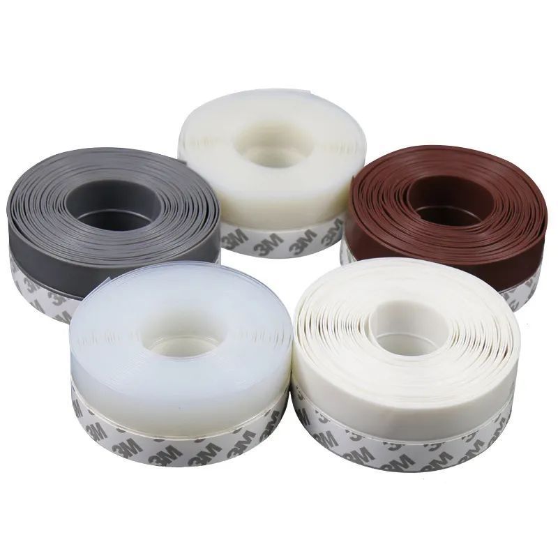 5m Door Bottom Seal Strip Weather Window Rubber Seal Weather Strip Windproof Dustproof Adhesive Windshield Sealing Tape