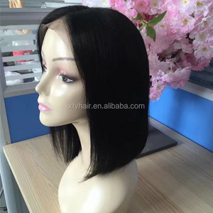 Aliexpress full saxy image overnight delivery in stock human hair short 8inch bob lace front wig