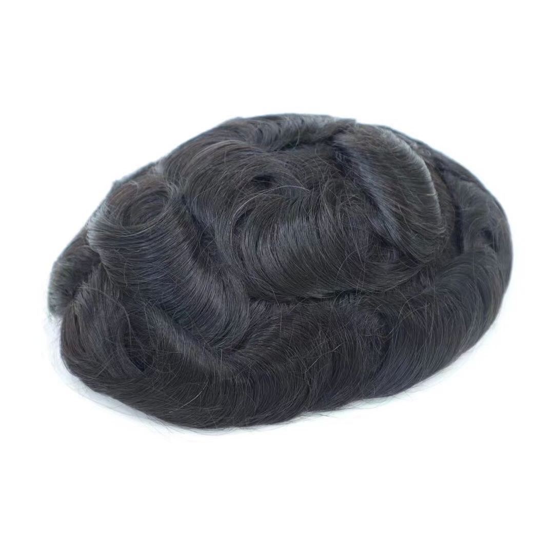 fine mono wholesale   indian remy  toupee for black men human hair