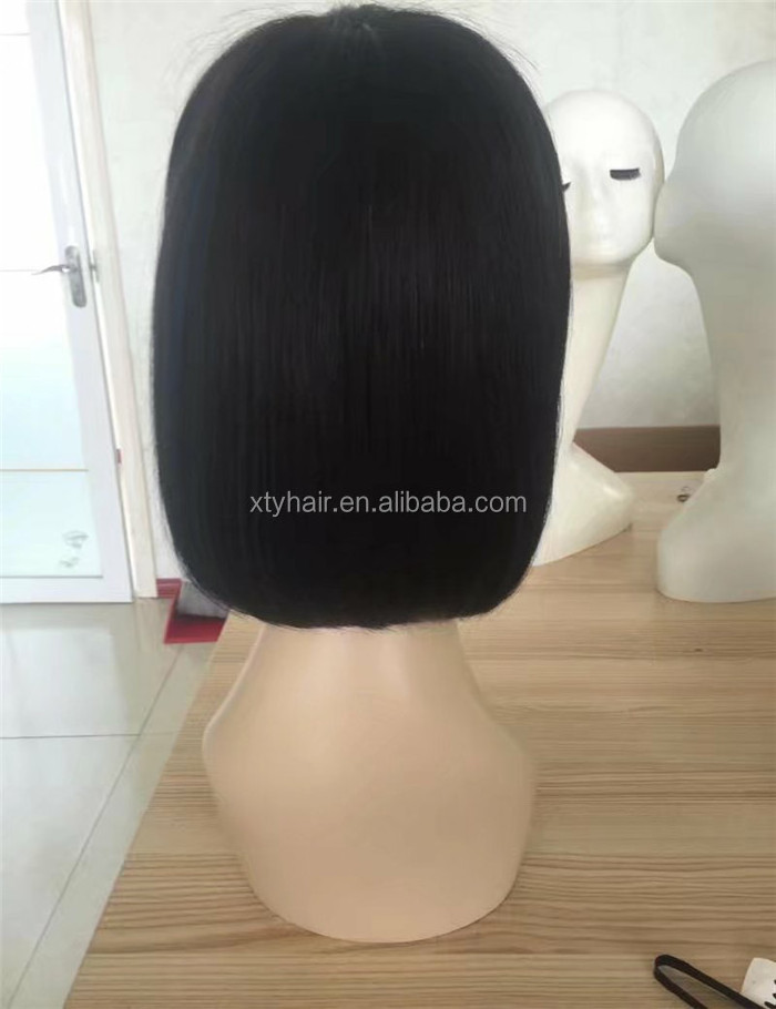 Aliexpress full saxy image overnight delivery in stock human hair short 8inch bob lace front wig